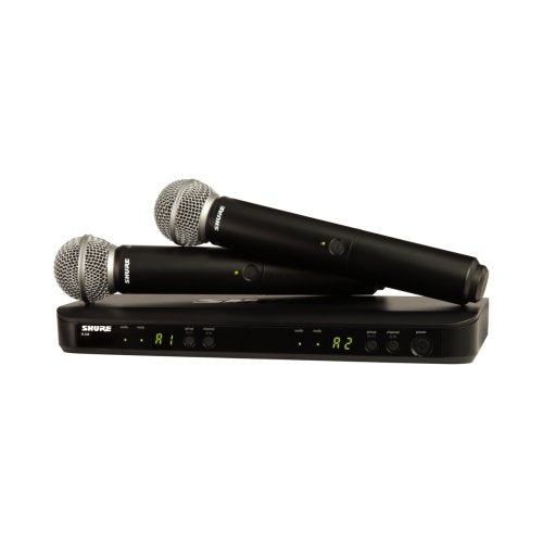 Shure BLX288/SM58 Dual Wireless Handheld Mic System (FREQ: H9,H10,J10) - Red One Music