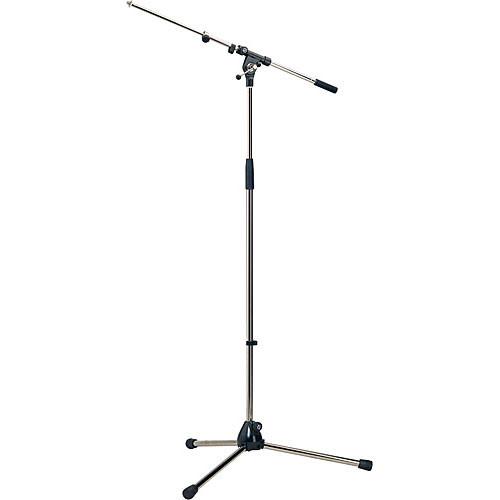 K&M 210/9 Nickel Tripod Microphone Stand With Telescoping Boom Nickel - Red One Music