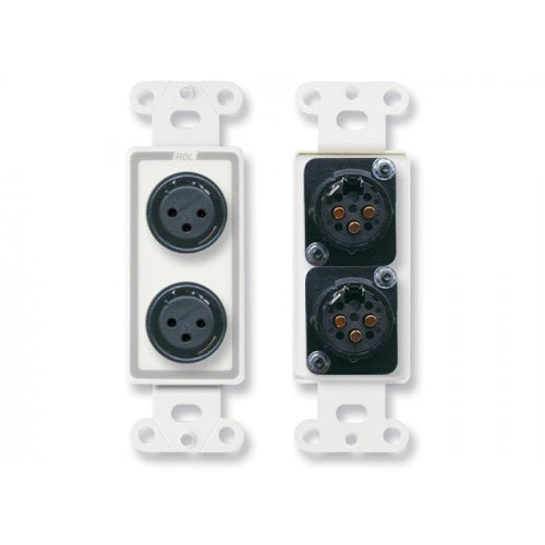 RDL D-XLR2F Decora Dual XLR 3-Pin Female Jacks