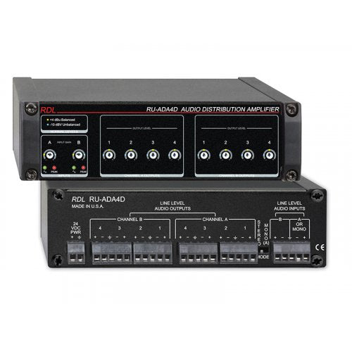Amplificateur de distribution audio RDL RU-ADA4D