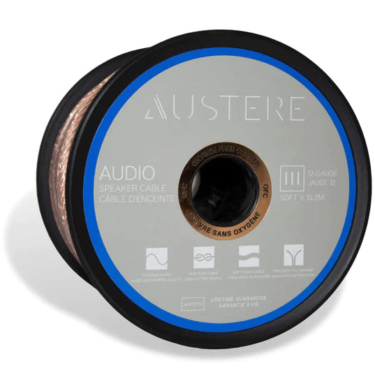 Austere 3S12SP150 lll Series 12-Gauge Speaker Cable - 50ft