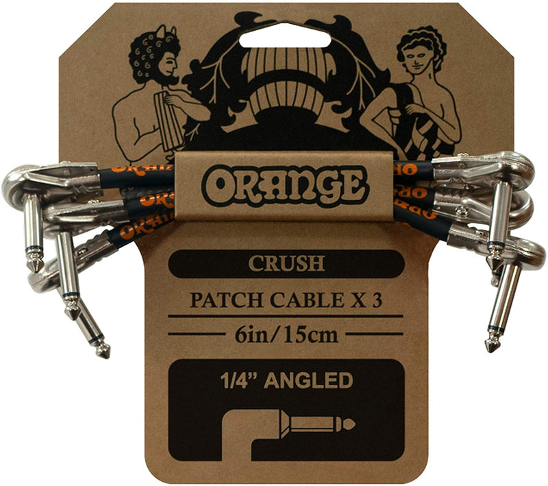 Orange CA038 Crush Câble de brassage 6 pouces, paquet de 3