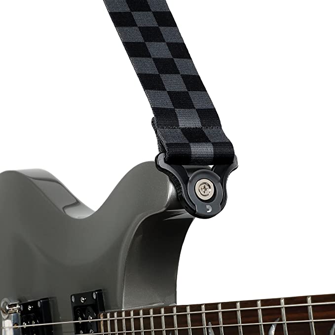 Planet Waves 50BAL12 50mm Auto Lock Guitar Strap (Black & Gray Checkerboard)