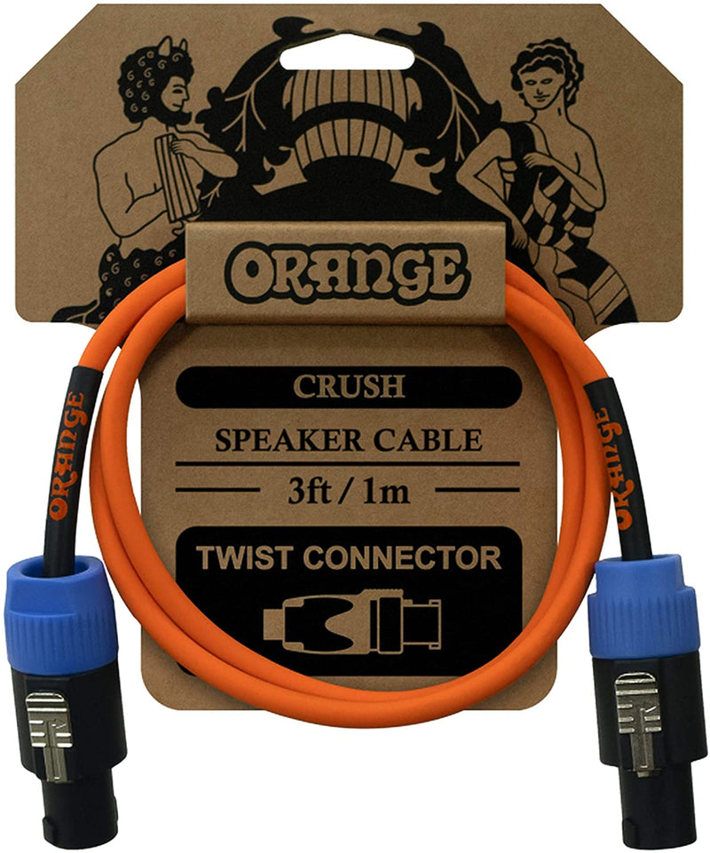 Orange CA039 Crush Câble de haut-parleur de 3 pieds, connecteur torsadé vers connecteur torsadé