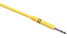 Mogami TT Bantam Patchcord Pure Patch TT vers TT Câble moulé (Jaune) – 30,5 cm