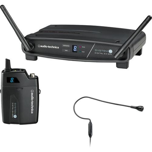 Audio Technica Atw-1101/H92 System 10 Digital Wireless Headworn Condenser Microphone Set Black - Red One Music