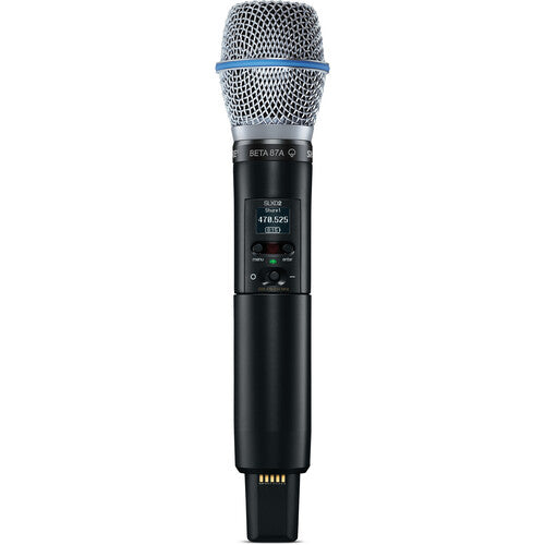 Shure SLXD2/B87A Émetteur de microphone portable numérique sans fil avec capsule Beta 87A (J52 : 558 à 602 + 614 à 616 MHz)