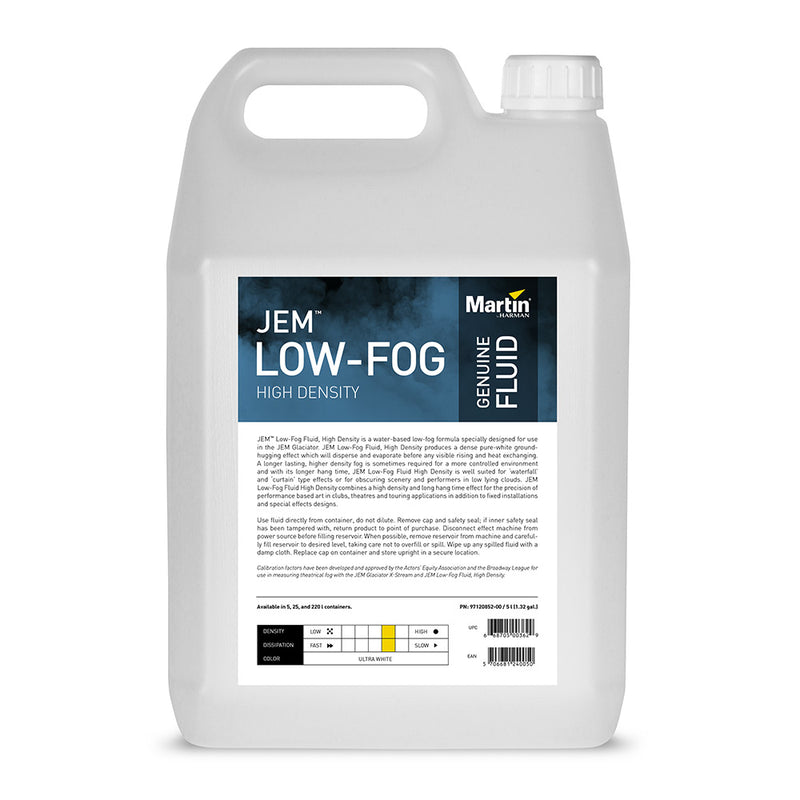 Jem Pro LOW FOG Fluide Haute Densité - 5L