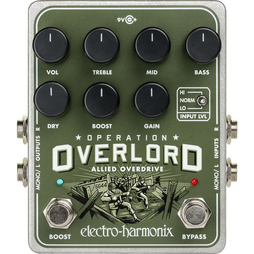 Electro-Harmonix OPERATION OVERLORD Pédale d'overdrive stéréo multi-instrumentale