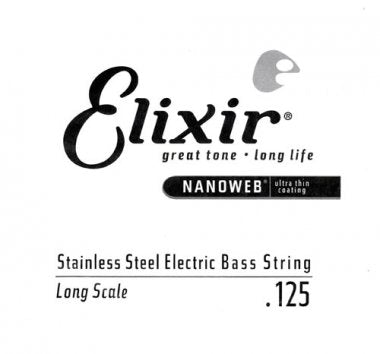Elixir 13426 Nanoweb Stainless Steel Electric Bass String - .125