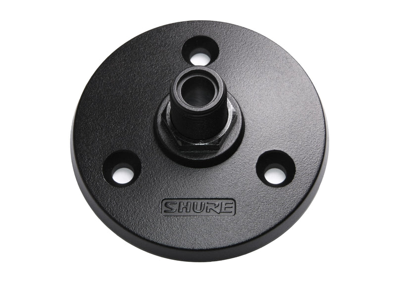 Shure A13HDB Heavy-Duty Mounting Flange for Gooseneck and Shaft Microphone Mounts (Matte Black)