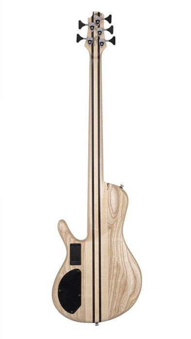 Cort A5-BEYOND-CASE-OPBN 5-String Multi-Scale Bass w/ Bartolini Pickups & Case - Open Pore Bubinga Natural