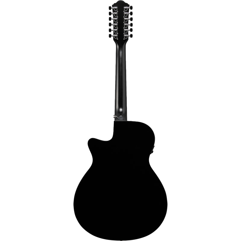 Ibanez AEG5012BK - Guitare acoustique 12 cordes AEG Body - Noir