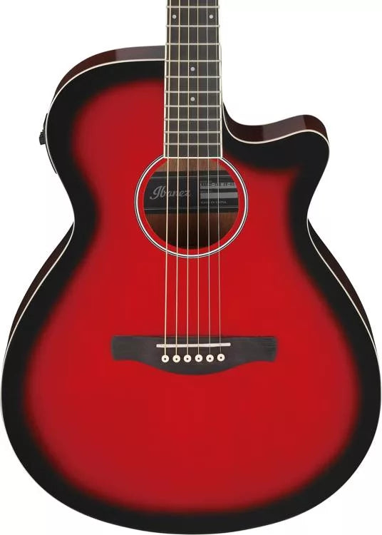 Ibanez AEG7TRH Guitare électro-acoustique (Transparent Red Sunburst)