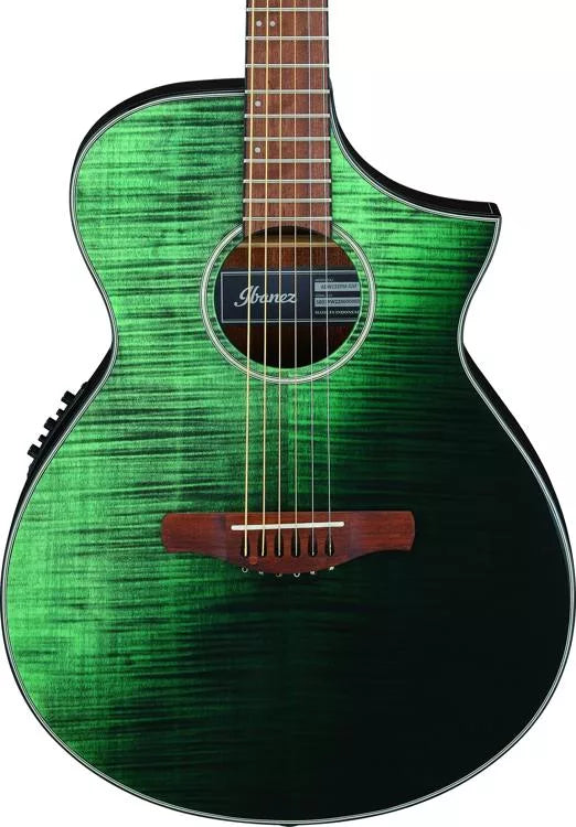 Ibanez AEWC32FMGSF Acoustic-electric Guitar (Dark Green Sunset Fade)