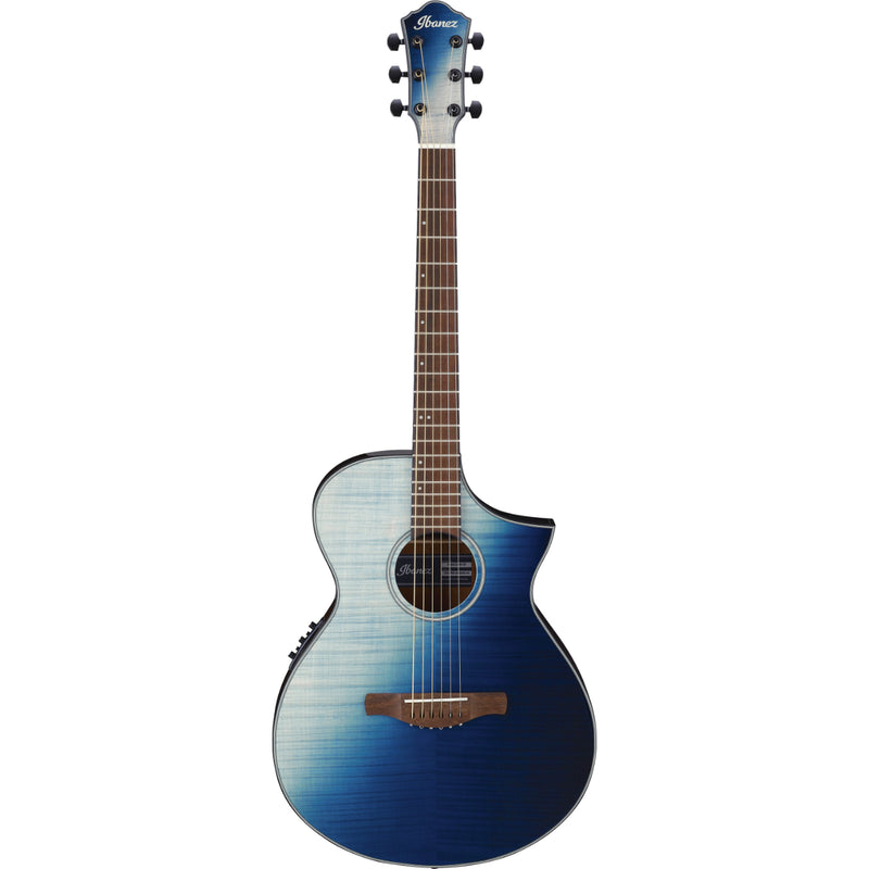 Ibanez AEWC32FMISF - AEWC Comfort Body Single Cutaway with Preamp and Tuner Acoustic Guitar - Indigo Sunset Fade High Gloss