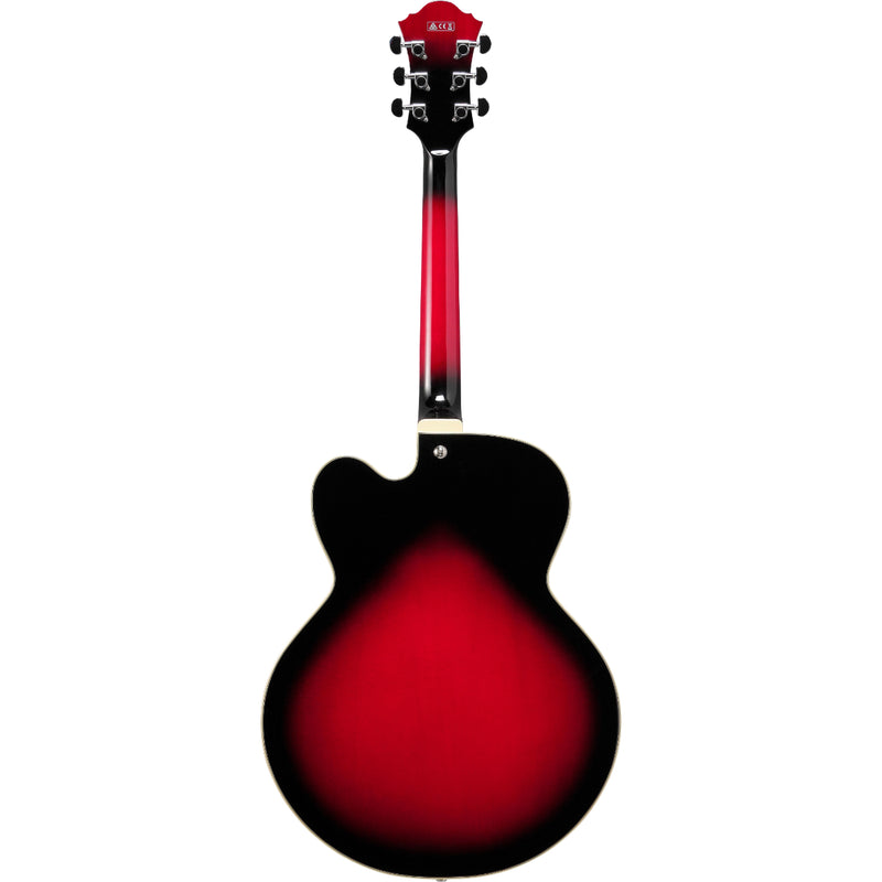 Ibanez AF75TRS AF Artcore - Guitare électrique Hollow Body avec chevalet Gibraltar Performer - Transparent Red Sunburst