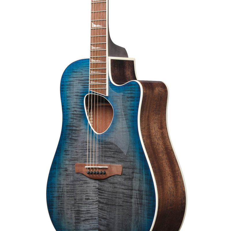 Ibanez ALT30FMBDB - Altstar Dreadnought Acoustic Guitar with Preamp and Tuner - Blue Doom Burst High Gloss