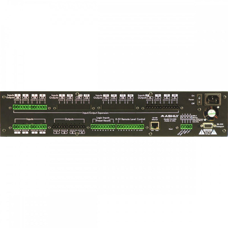 Ashly NE24.24M 4X8 Audio Matrix Processor with Tamper-Proof Operation and System Software for Windows