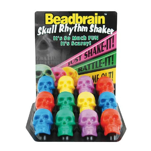 Grover BB12A Beadbrain Skull Rhythm Shaker - 12 Pack Assorted Colors