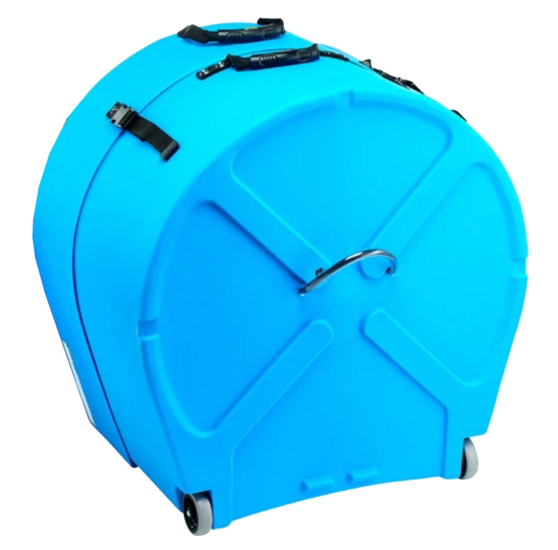 Hardcase HNP18BLB 18" Bass Drum Case with Wheels and Pull Handle (Light Blue)