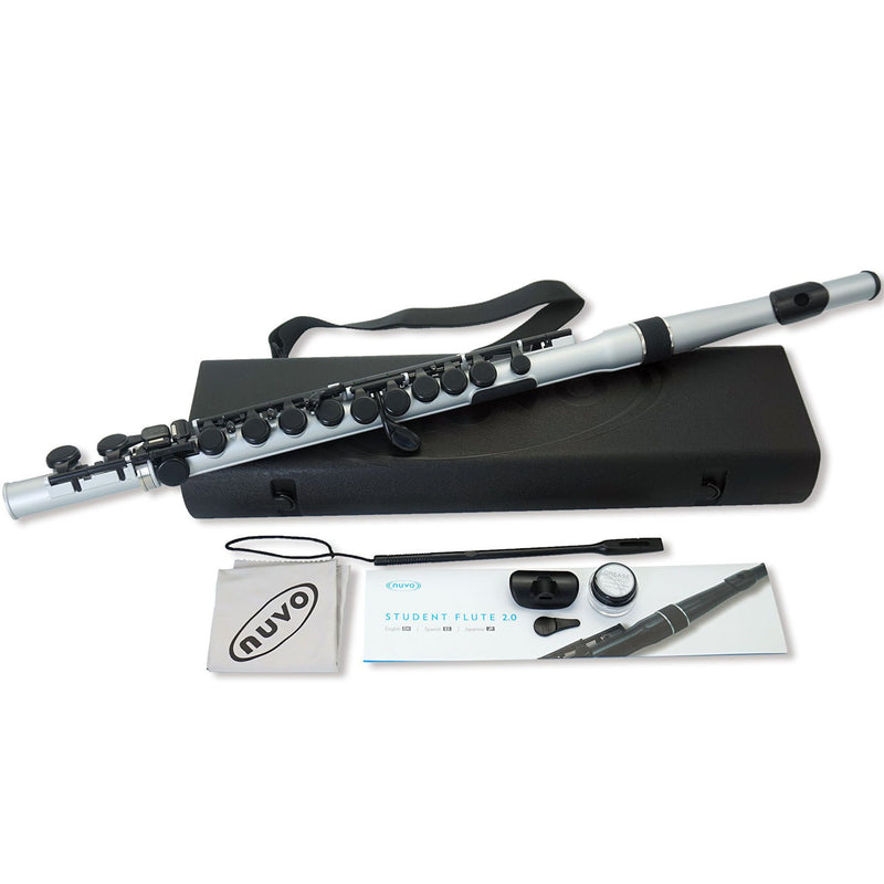 Nuvo N235SFSB Student Flute Kit (Silver/Black)