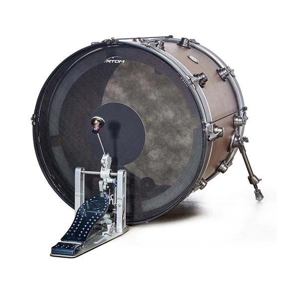 RTOM BLKHOL22 Black Hole Snap-on Tunable Mesh Head Practice Pad - 22" Bass Drum