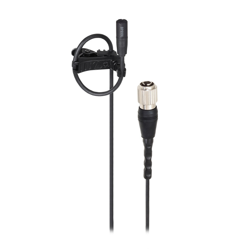 Audio-Technica BP899LCH Subminiature Omnidirectional Condenser Lavalier Microphone - Low-Sensitivity Wireless cH Black