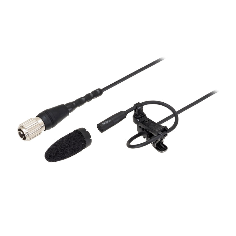 Audio-Technica BP899LCH Subminiature Omnidirectional Condenser Lavalier Microphone - Low-Sensitivity Wireless cH Black