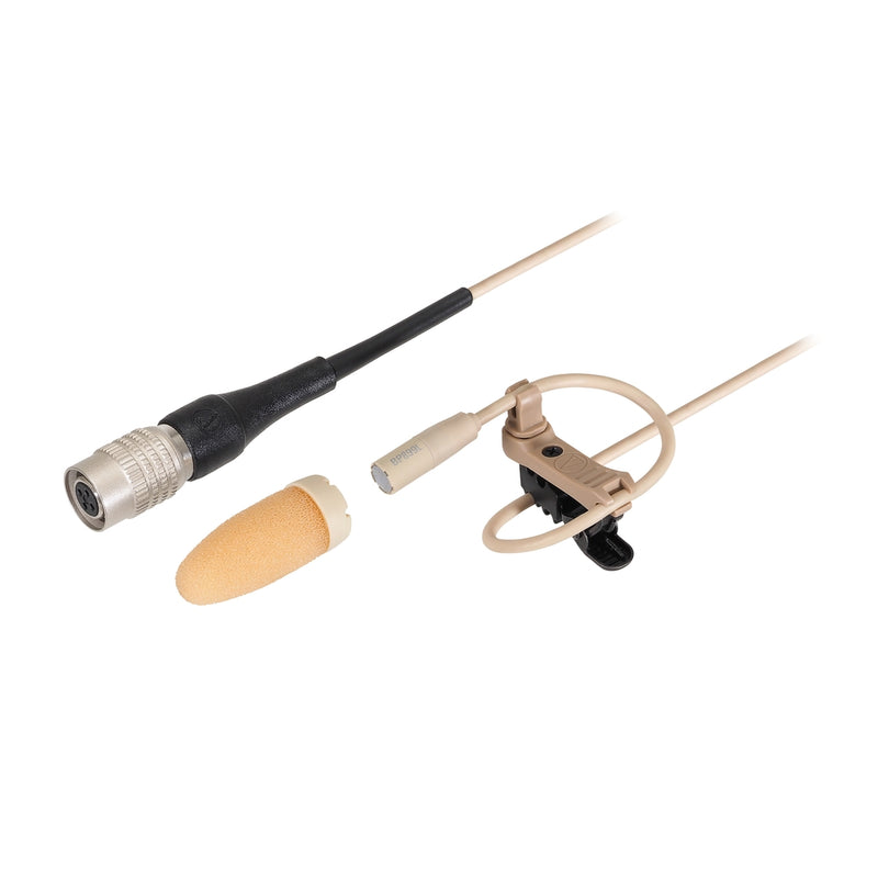 Audio-Technica BP899LCW-TH Subminiature Omnidirectional Condenser Lavalier Microphone - Low-Sensitivity Wireless cW Beige