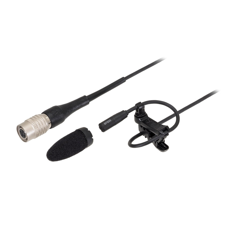 Audio-Technica BP899LCW Subminiature Omnidirectional Condenser Lavalier Microphone - Low-Sensitivity Wireless cW Black