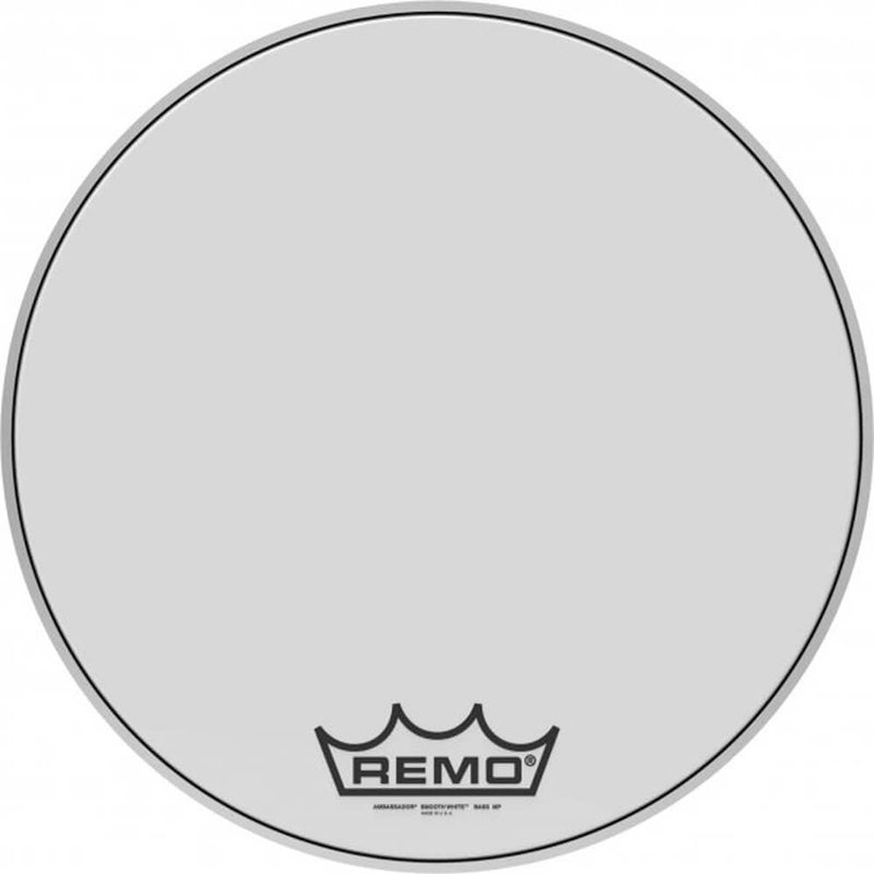 Remo BB-1220-MP Emperor Smooth White Crimplock Bass Drumhead - 20'' - Red One Music