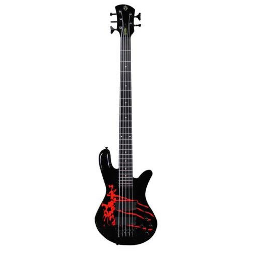 Spector Lg5Alexbkdp Legend 5 Alex Webster Bass Guitar In Solid Black Gloss - Red One Music