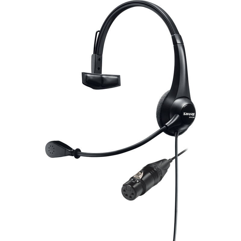 Shure BRH31M-NXLR4F Lightweight Single-Sided Broadcast Headset with Neutrik 4-Pin XLR-F Cable