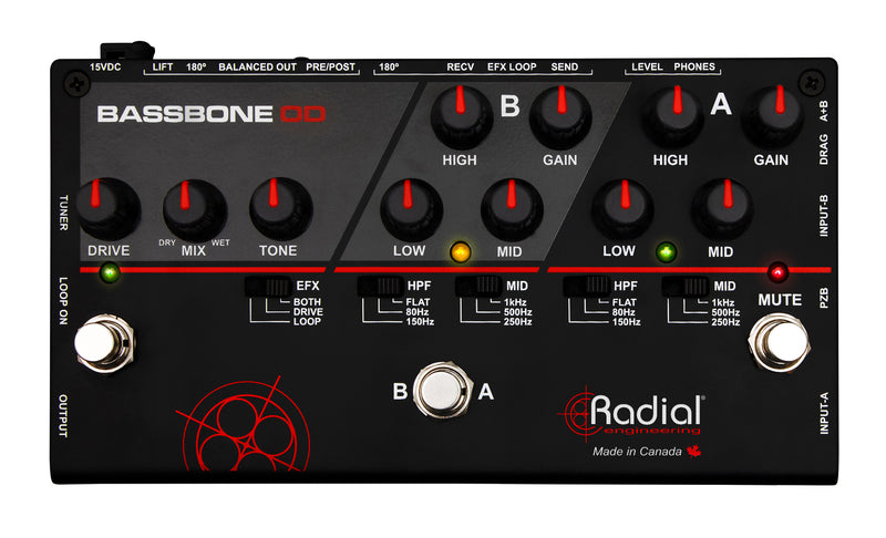 Radial Engineering BASSBONE OD Bass Guitar Preamp
