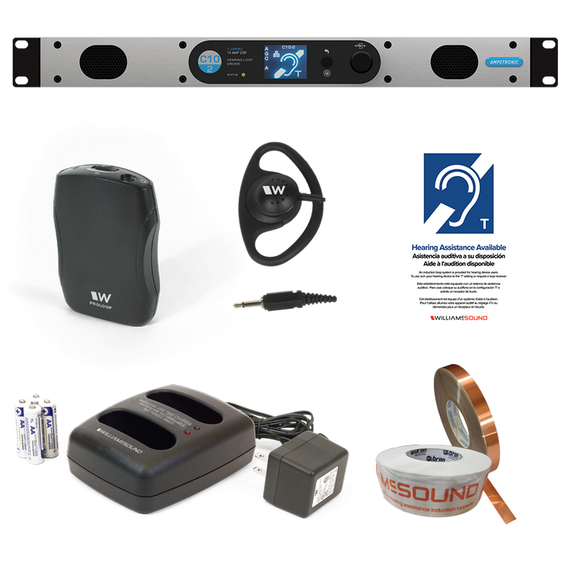 Williams AV C10-2N SYS 1 Système de boucle auditive à 2 canaux Contrôle réseau
