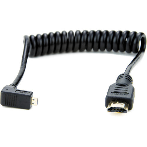 Atomos Atom-Cab007 Right-Angle Micro To Full Hdmi Coiled Cable - Red One Music