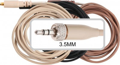 Câble Galaxy Audio CBLSEN-BG pour HSM8 et ESM8 avec verrouillage 3,5 mm pour systèmes Sennheiser - Beige