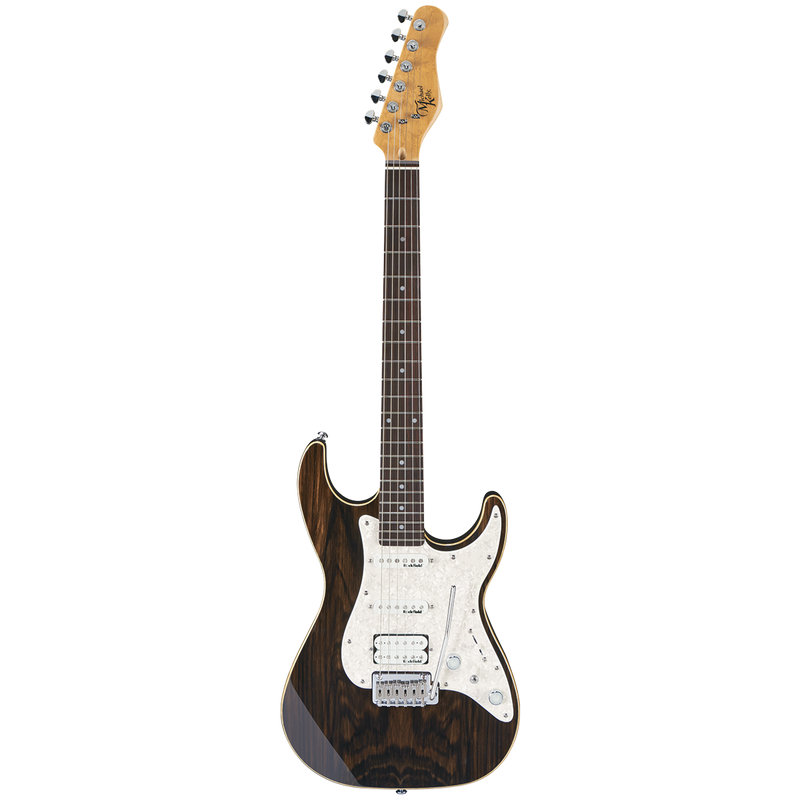 Michael Kelly MK65CSEPRB Custom Collection 1965 H/S/S Pau Ferro Guitare électrique à touche - Ébène rayé