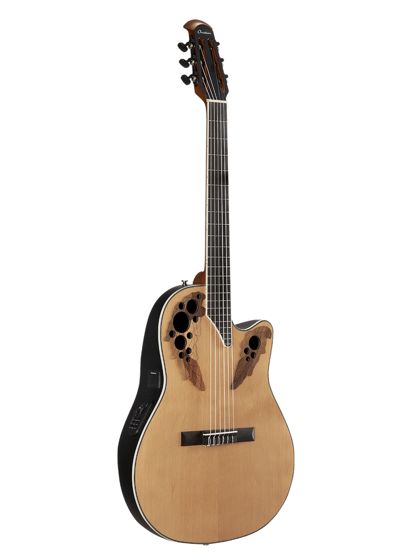 Ovation CE44C-4A Celebrity Elite®, guitare classique, profondeur moyenne – Naturel vieilli