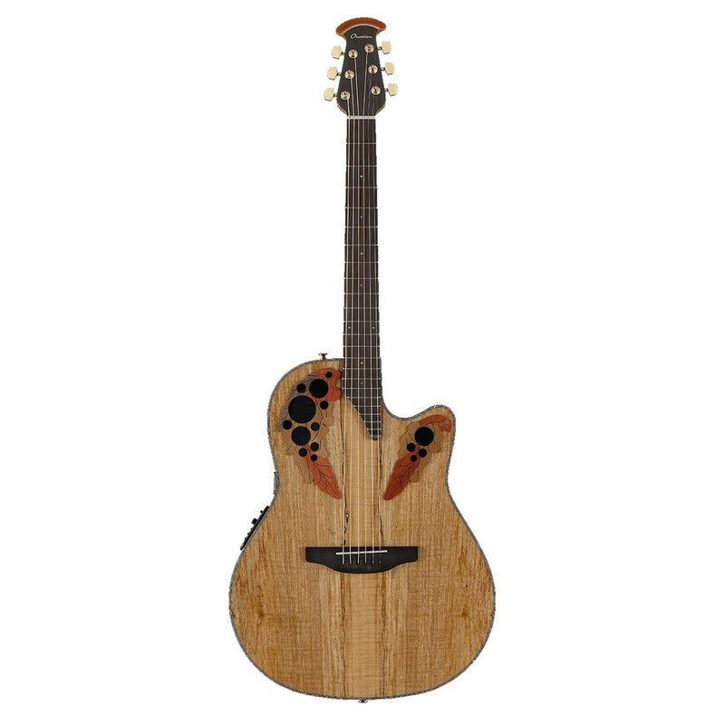 Ovation CE44P-SM - Mid Depth Lyrachord Body Acoustic-Electric Guitar - Natural