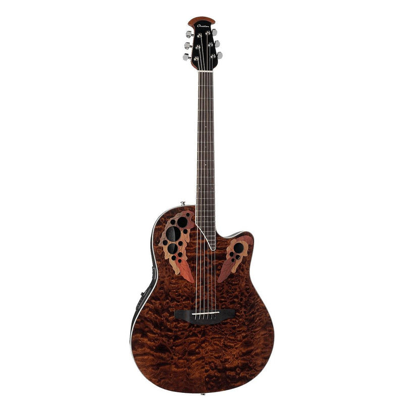 Ovation CE48P-TGE Celebrity Elite Plus - Super Shallow Body Acoustic-Electric Guitar - Quilted Maple Top