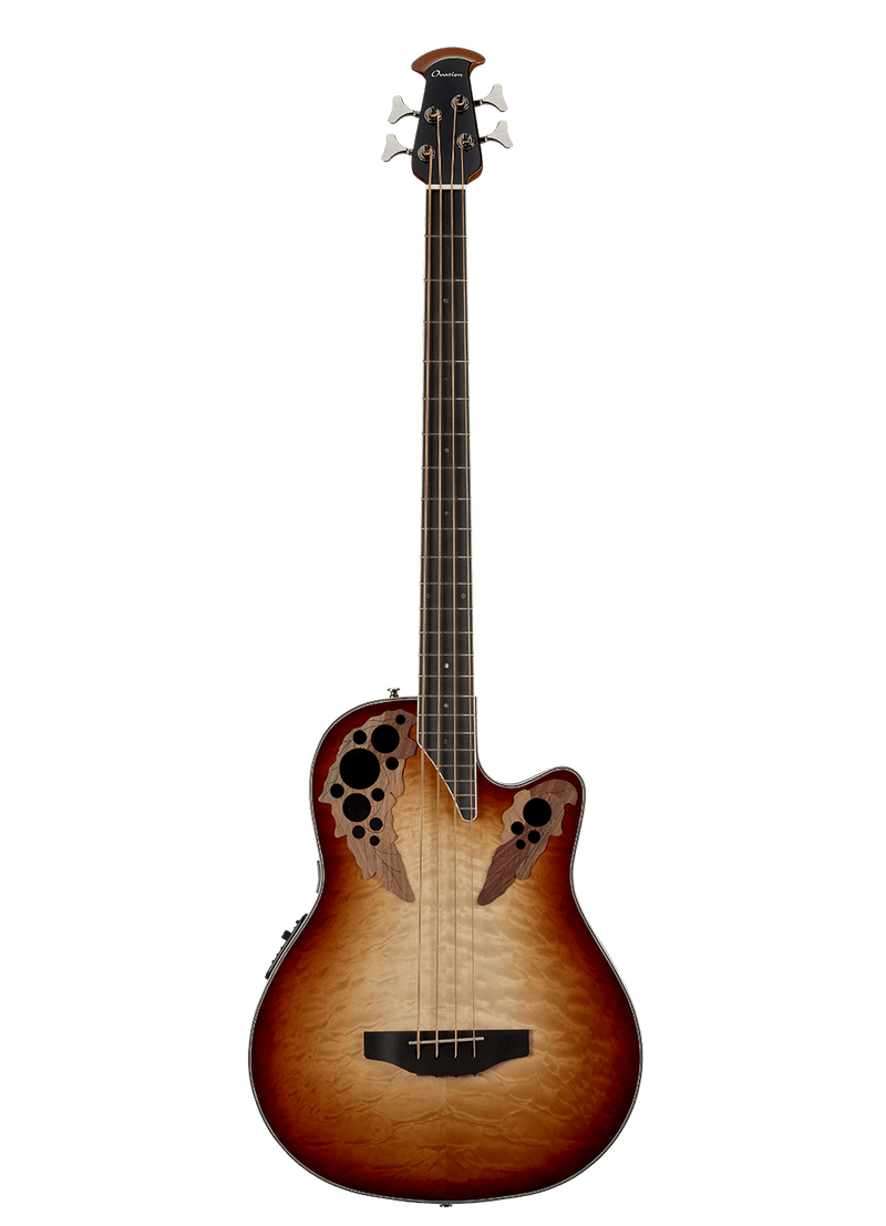 Ovation CEB44X-7C Celebrity Collection® Mid Depth Acoustic Electric Bass with OP-4CT Preamp - Cognac Burst/Natural