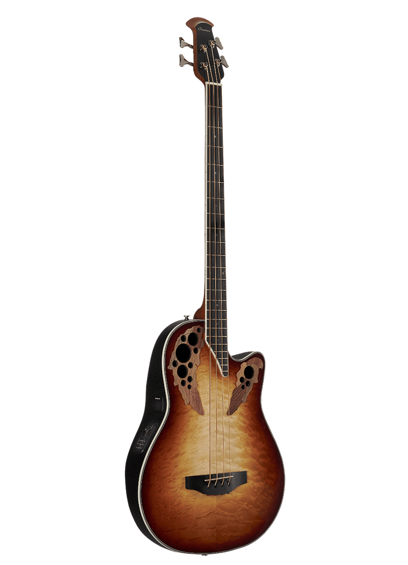 Ovation CEB44X-7C Celebrity Collection® Mid Depth Acoustic Electric Bass with OP-4CT Preamp - Cognac Burst/Natural