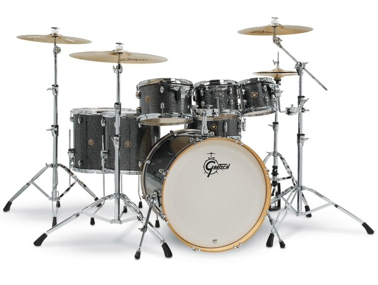 Gretsch Drums CM1-E826P-BS Catalina Maple 7-Piece Drum Shell Pack (Black Stardust)