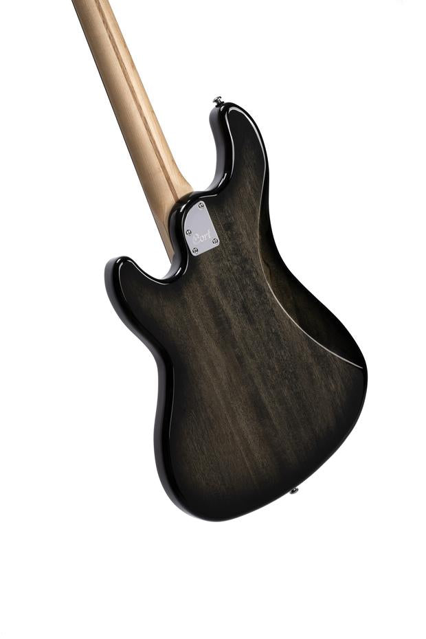 Cort GB24JJ-TBK Bass - Electric Bass with J Style Pickups - Trans Black