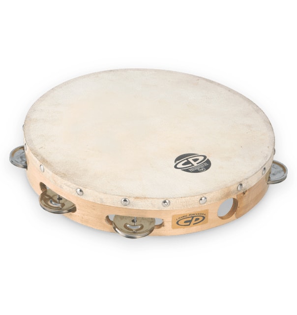 Latin Percussion CP379 Tambourine With Head Single Row - 10"