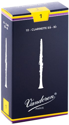 Vandoren CR101 Bb Clarinet Traditional Reeds Strength 1 (Box of 10)