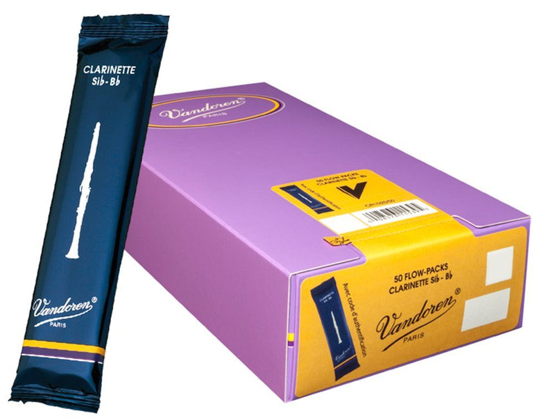 Vandoren CR102-50 Bb Clarinet Traditional Reeds Strength 2 (Box of 50)