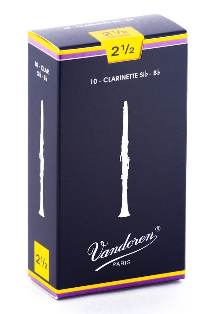 Vandoren CR1025 Bb Clarinet Traditional Reeds Strength 2.5 (Box of 10)